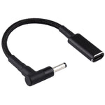 Cáp bện nylon PD 100W 18.5-20V đầu gập 4.0 x 1.35mm sang USB-C / Type-C