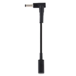 Cáp bện nylon PD 100W 18.5-20V đầu gập 4.0 x 1.35mm sang USB-C / Type-C