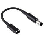 Cáp bện nylon PD 100W 18.5-20V đầu 7.4 x 0.6mm sang USB-C / Type-C cho HP, 7.4 x 0.6mm