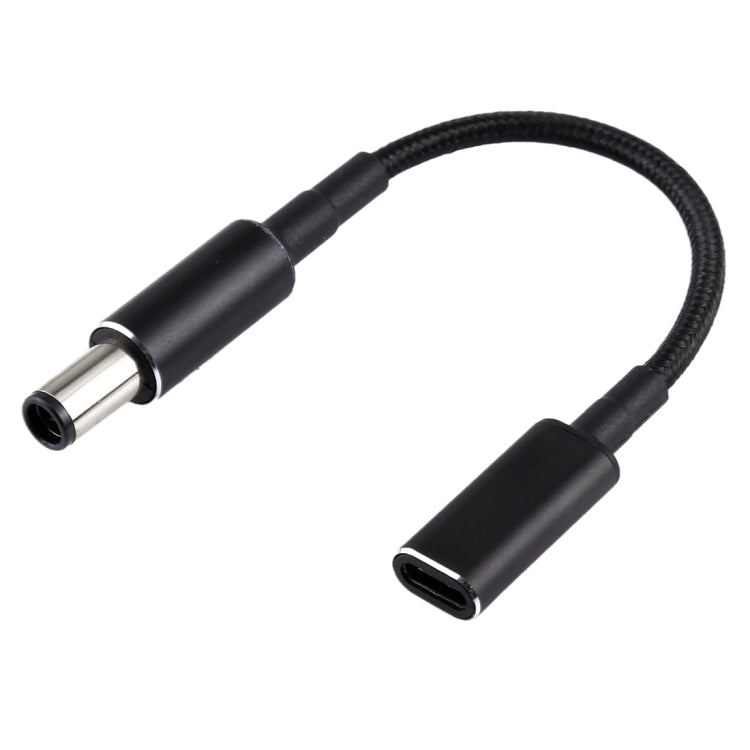 Cáp bện nylon PD 100W 18.5-20V đầu 7.4 x 0.6mm sang USB-C / Type-C cho HP, 7.4 x 0.6mm