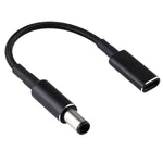 Cáp bện nylon PD 100W 18.5-20V đầu 7.4 x 0.6mm sang USB-C / Type-C cho HP, 7.4 x 0.6mm