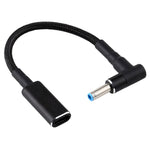 Cáp chuyển đổi PD 100W 18.5-20V 4.5 x 0.6mm chữ L sang USB-C / Type-C bện nylon cho HP, 4.5 x 0.6mm