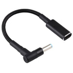 Cáp chuyển đổi PD 100W 18.5-20V 4.5 x 0.6mm chữ L sang USB-C / Type-C bện nylon cho HP, 4.5 x 0.6mm
