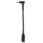 Cáp chuyển đổi PD 100W 18.5-20V 4.5 x 0.6mm chữ L sang USB-C / Type-C bện nylon cho HP, 4.5 x 0.6mm