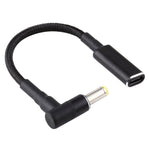 Cáp chuyển đổi PD 100W 18.5-20V 5.5 x 2.5mm chữ L sang USB-C / Type-C bện nylon, 5.5 x 2.5mm
