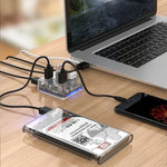 ORICO MH4U-100 Bộ chia USB 3.0 trong suốt để bàn với cáp Micro USB 100cm, MH4U-100