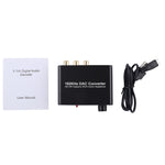 Bộ chuyển đổi DAC 192KHz HD HIFI quang sang RCA + 3.5mm tai nghe kênh âm thanh kỹ thuật số 5.1 có điều khiển âm lượng, DAC 192KHz
