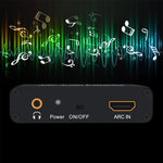 Bộ trích xuất âm thanh ARC 192KHz HDMI ARC sang SPDIF + Coaxial + L/R, bộ chuyển đổi kênh trả âm, ARC 192KHz