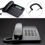 Cáp nối dài điện thoại kiểu lò xo RJ11 4 lõi đực sang đực, chiều dài kéo giãn: 2m (đen), chiều dài: 2m