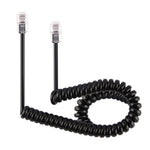 Cáp nối dài điện thoại RJ11 4 lõi đực sang đực kiểu lò xo, dài co giãn 3m (màu trắng), dài 3m