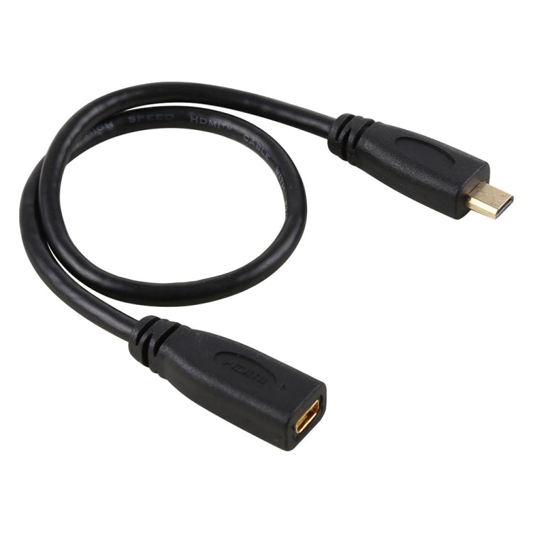 Cáp chuyển đổi đầu nối Micro HDMI cái sang đực mạ vàng dài 30cm 1080P
