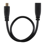 Cáp chuyển đổi đầu nối Micro HDMI cái sang đực mạ vàng dài 30cm 1080P