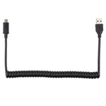Cáp nối dài lò xo rút USB 3.0 đực sang USB-C / Type-C đực dài 1.5m, USB 3.0 đực sang Type-C đực