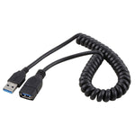 Cáp nối dài lò xo rút USB 3.0 đực sang cái dài 1.5m, USB 3.0 đực sang cái