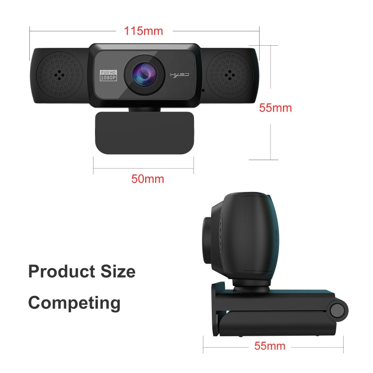 Webcam video HD 1080P điều chỉnh HXSJ S5 có micro cho PC