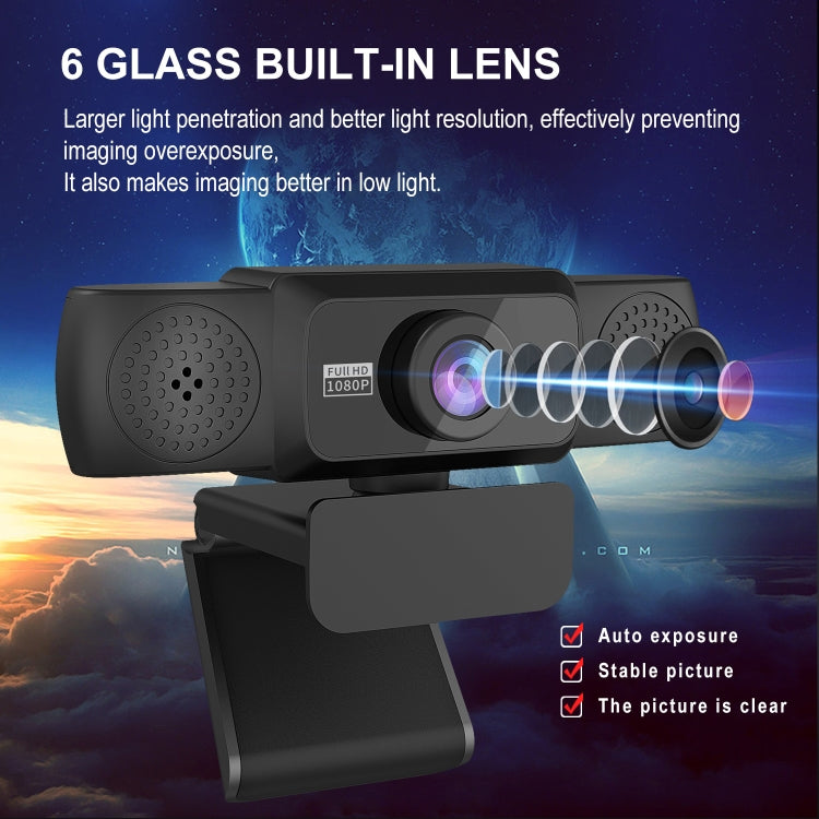 Webcam video HD 1080P điều chỉnh HXSJ S5 có micro cho PC