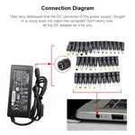 Bộ chuyển đổi nguồn 10 trong 1 5.5x2.1mm cái sang nhiều đầu đực cho laptop IBM / HP / Sony / Toshiba / Lenovo / ASUS / Samsung / DELL