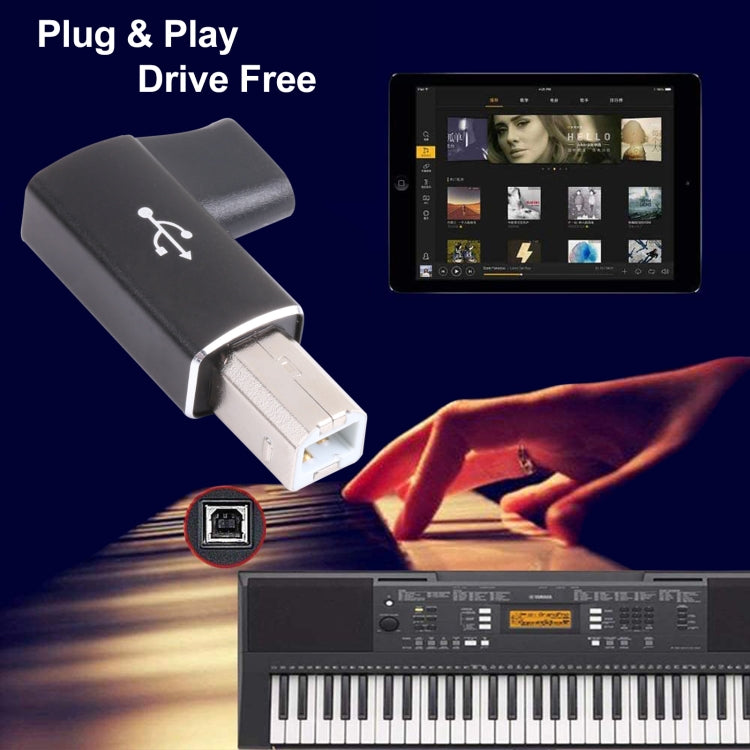 Bộ chuyển đổi đầu cái USB-C / Type C sang đầu đực USB 2.0 B MIDI cho nhạc cụ điện tử / máy in / máy quét / đàn piano