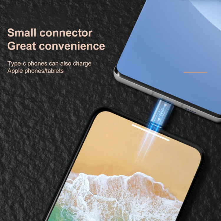 Bộ chuyển đổi USB-C / Type-C đực sang 8 Pin đực sạc + truyền dữ liệu + OTG, Type-C đực sang 8 Pin đực