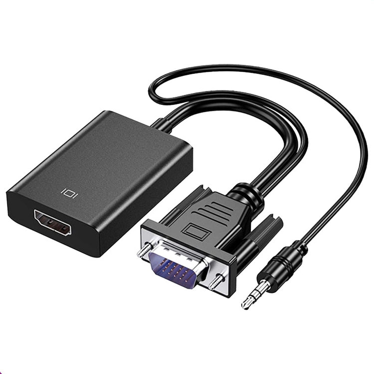 Bộ chuyển đổi HDCO-VGAM2 VGA đực 1080P sang HDMI cái kèm cáp âm thanh 3.5mm, HDCO-VGAM2