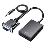 Bộ chuyển đổi HDCO-VGAM2 VGA đực 1080P sang HDMI cái kèm cáp âm thanh 3.5mm, HDCO-VGAM2