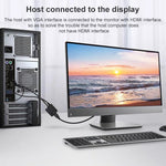 Bộ chuyển đổi HDCO-VGAM2 VGA đực 1080P sang HDMI cái kèm cáp âm thanh 3.5mm, HDCO-VGAM2