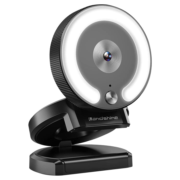 Camera làm đẹp máy tính Landshine góc rộng 90 độ 2K USB tự động lấy nét có đèn vòng