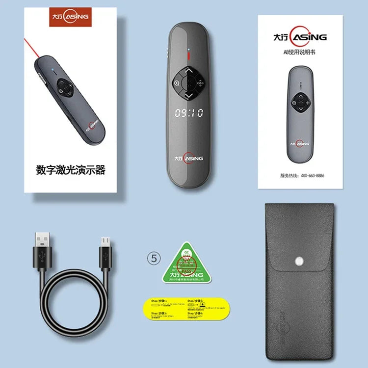 ASiNG A8 Bút lật trang PPT laser xanh 32GB Người trình chiếu không dây, A8 32GB