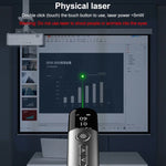 Bút lật trang laser cảm ứng đa chức năng ánh sáng xanh 32GB Người trình chiếu không dây PPT, A9 Pro 32GB Ánh sáng xanh (Xám)