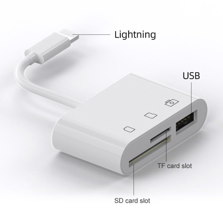 Đầu đọc thẻ OTG 3 trong 1 8 Pin tốc độ cao D-168, D-168