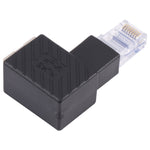 Bộ chuyển đổi RJ45 đực sang cái, bộ nối dài góc 90 độ cho cáp mạng LAN Cat5 Cat6 Ethernet, góc phải 90 độ