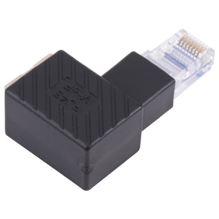 Bộ chuyển đổi RJ45 đực sang cái, bộ nối dài góc 90 độ cho cáp mạng LAN Cat5 Cat6 Ethernet, góc phải 90 độ
