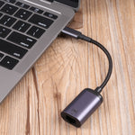 Cáp chuyển đổi USB-C / Type-C đực sang RJ45 cái 100M, cáp RJ45 cái 100M