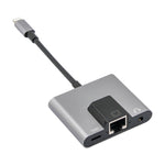 Bộ chuyển đổi 3 trong 1 NK-1056 8 Pin đực sang 8 Pin sạc + RJ45 Ethernet + tai nghe 3.5mm cái