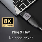 Bộ chuyển đổi HDMI cái sang USB-C / Type-C đực 8K 60Hz, HDMI cái sang Type-C đực