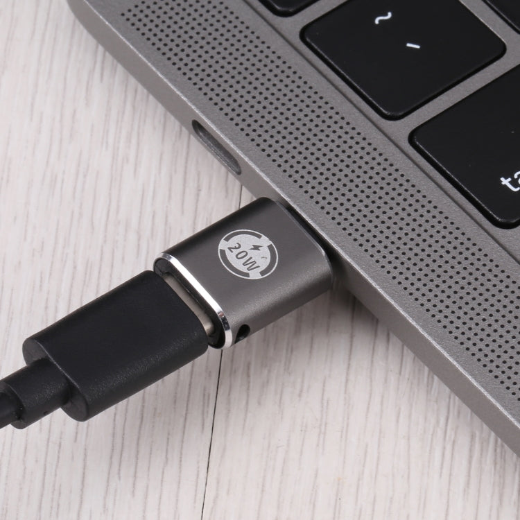 Bộ chuyển đổi sạc 20W 8 Pin đực sang USB-C / Type-C cái thẳng, thẳng