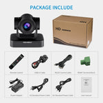 Camera hội nghị video PTZ USB FEELWORLD USB10X zoom quang 10X 1080P, phích cắm EU và Mỹ, USB10X