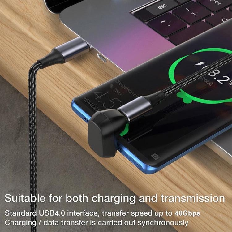 Bộ chuyển đổi USB-C / Type-C 4.0 đực sang cái 40Gbps, Type-C 4.0 M sang F khuỷu đôi