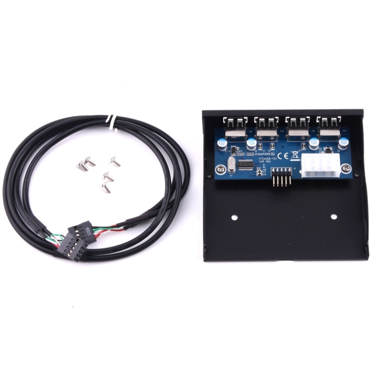 Bảng điều khiển trước mở rộng ổ đĩa mềm 3.5 inch HUB 4 cổng USB 2.0 bộ chuyển đổi kết nối