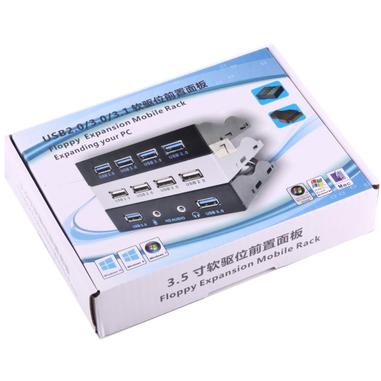 Bảng điều khiển trước mở rộng ổ đĩa mềm 3.5 inch HUB 4 cổng USB 2.0 bộ chuyển đổi kết nối
