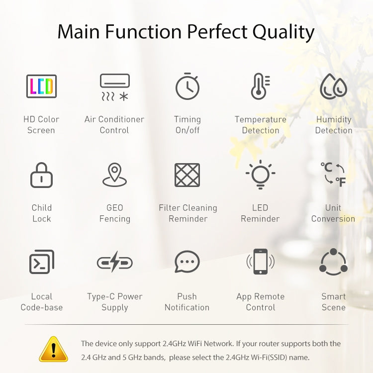 Bộ điều khiển điều hòa không khí thông minh màn hình màu hồng ngoại WiFi NEO NAS-RT01W
