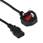 Cáp nguồn BS-1363/A LP-60L đầu cắm UK sang C13 có cầu chì cho PC & máy in & máy quét, chiều dài 3m