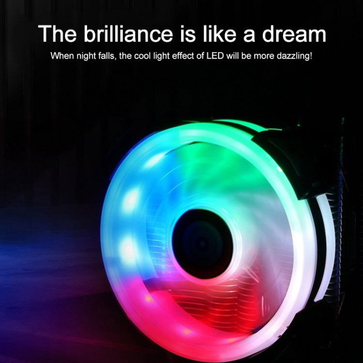 Quạt làm mát CPU LED ống đồng đôi 3 chân 9cm W-X3