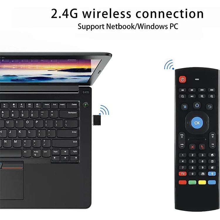 MX3-L Chuột bay không dây 2.4GHz không đèn nền, Bàn phím điều khiển từ xa, Giọng nói không đèn nền