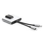 Bộ chuyển đổi 3 trong 1 NK-1056Pro 8 Pin + USB-C / Type-C đực sang 8 Pin sạc + Ethernet + tai nghe 3.5mm cái, NK-1056Pro