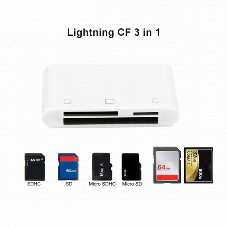 Đầu đọc thẻ 3 trong 1 NK-1011 CF / TF / SD cho thiết bị 8 Pin, NK-1011