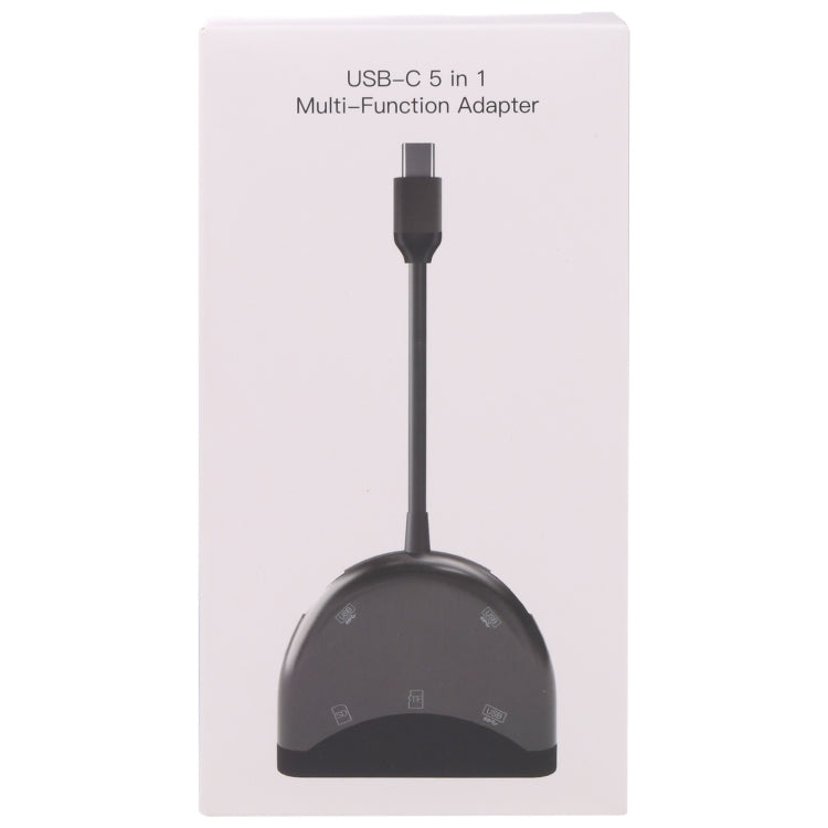 Bộ chuyển đổi 5 trong 1 NK-3039 USB-C / Type-C đực sang khe thẻ TF / SD + 3 USB cái, NK-3039