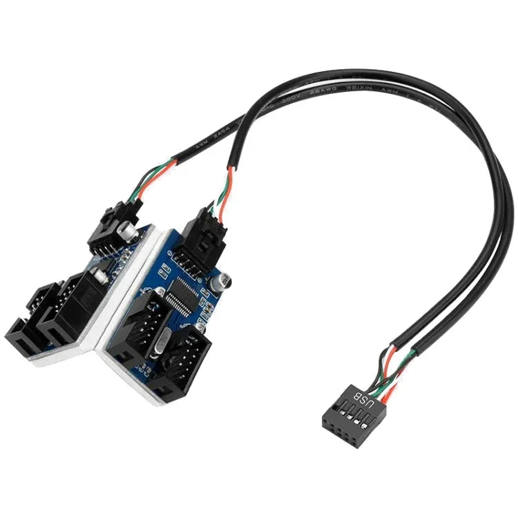 Rocketek HC427 bộ chia USB2.0 HUB 9 chân một sang bốn, Mạch chia một sang bốn