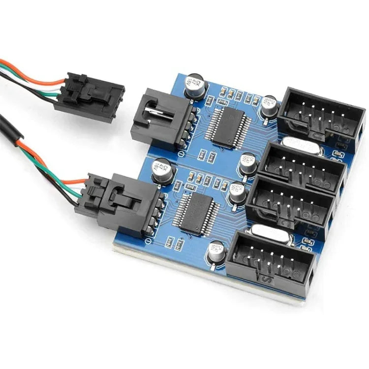 Rocketek HC427 bộ chia USB2.0 HUB 9 chân một sang bốn, Mạch chia một sang bốn