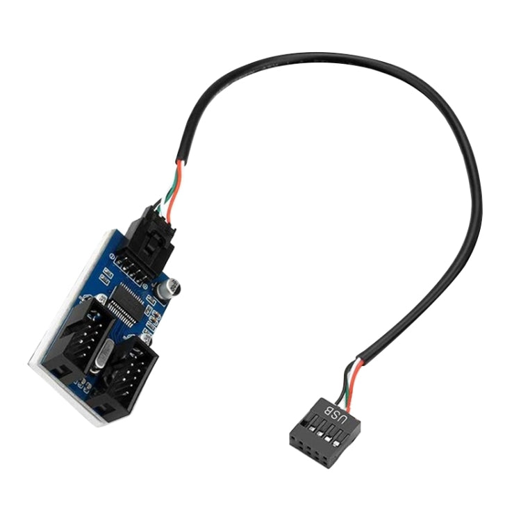 Bảng mạch chia tách Rocketek HC427 HUB USB2.0 9 chân một thành hai